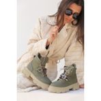Elit Shoes Jentia Mikro Materyal Eva Taban Haki Kadın Postal