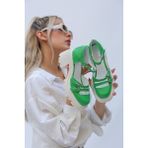 Elit Shoes Thoss Deri Tasarım Kadın Topuklu Ayakkabı M037 - Yeşil