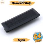 Elit Siyah Plastik Kulp 64 Mm Mutfak Mobilya Çekmece Mutfak Dolap Dolabı Kulpları Kapak Kulbu 6.4 Cm