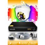 ELITCAM 1 Kameralı Dome 1 İç Kamera Set HDD'siz Full HD Renkli Gece Görüşlü Güvenlik Kamerası Sistemi