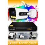 ELITCAM 1 Kameralı Zebra 1 Dış Kamera Set 2 TB HDD Full HD Renkli Gece Görüşlü Güvenlik Kamerası Sistemi