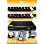 ELITCAM 16 Kameralı Panda 16 Dış Kamera Set 2 TB HDD Full HD Gece Görüşlü Güvenlik Kamerası Sistemi