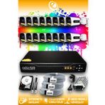ELITCAM 16 Kameralı Zebra 16 Dış Kamera Set 2 TB HDD Full HD Renkli Gece Görüşlü Güvenlik Kamerası Sistemi