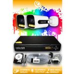 ELITCAM 2 Kameralı Zebra 2 Dış Kamera Set 1 TB HDD Full HD Renkli Gece Görüşlü Güvenlik Kamerası Sistemi