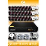 ELITCAM 24 Kameralı Kare 24 Dış Kamera Set 2 TB HDD Full HD Gece Görüşlü Güvenlik Kamerası Sistemi