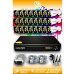 ELITCAM 24 Kameralı Kare 24 Dış Kamera Set HDD'siz Full HD Renkli Gece Görüşlü Güvenlik Kamerası Sistemi
