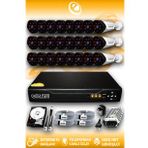 ELITCAM 24 Kameralı Uzay 24 Dış Kamera Set 500 GB HDD Full HD Gece Görüşlü Güvenlik Kamerası Sistemi