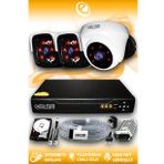 ELITCAM 3 Kameralı Panda 2 İç Kamera Set 1 TB HDD Full HD Gece Görüşlü Güvenlik Kamerası Sistemi