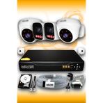 Elitcam 4 Kameralı Süper 2 İç Kamera Set 1 TB 5 MP 2K Net Gece Görüşlü Güvenlik Kamerası Sistemi
