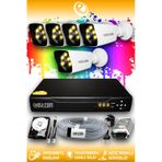 ELITCAM 5 Kameralı Kare 5 Dış Kamera Set 2 TB HDD Full HD Renkli Gece Görüşlü Güvenlik Kamerası Sistemi
