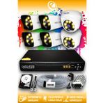 ELITCAM 6 Kameralı Kare 2 İç Kamera Set 2 TB HDD Full HD Renkli Gece Görüşlü Güvenlik Kamerası Sistemi