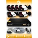 ELITCAM 6 Kameralı Panda 6 Dış Kamera Set HDD'siz Full HD Gece Görüşlü Güvenlik Kamerası Sistemi