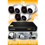 ELITCAM 6 Kameralı Uzay 3 İç Kamera Set 100 GB HDD Full HD Gece Görüşlü Güvenlik Kamerası Sistemi