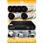 ELITCAM 6 Kameralı Uzay 6 Dış Kamera Set 250 GB HDD Full HD Gece Görüşlü Güvenlik Kamerası Sistemi