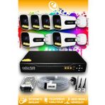 ELITCAM 6 Kameralı Zebra 6 Dış Kamera Set HDD'siz Full HD Renkli Gece Görüşlü Güvenlik Kamerası Sistemi
