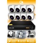 ELITCAM 8 Kameralı Dome 8 İç Kamera Set 2 TB HDD Full HD Gece Görüşlü Güvenlik Kamerası Sistemi
