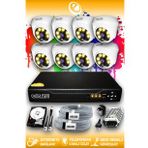 ELITCAM 8 Kameralı Dome 8 İç Kamera Set 2 TB HDD Full HD Renkli Gece Görüşlü Güvenlik Kamerası Sistemi