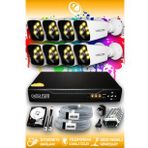 ELITCAM 8 Kameralı Kare 8 Dış Kamera Set 2 TB HDD Full HD Renkli Gece Görüşlü Güvenlik Kamerası Sistemi