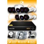 ELITCAM 8 Kameralı Uzay 2 İç Kamera Set 100 GB HDD Full HD Gece Görüşlü Güvenlik Kamerası Sistemi