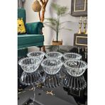 Elite 6 Lı Cam Boncuk Kase Seti (10 Cm) | Cam Kase Sunumluk | Cam Boncuk Lokumluk | Reçellik Sosluk 1 Adet
