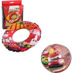 Elite Cars Arabalar Şişme Can Simidi ve Deniz Topu Seti - 50 cm Mondo Disney Pixar Cars Swim Ring + Ball 1 Adet