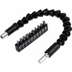 Elite Home Matkap Ucu - Bükülebilir Oynar Vidalama Bits Uzatma Aparatı 30 cm +10 Adet Vidalama Uç ( Komple Set)