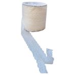 Elite Kurdele 10 Metre Çift Katlı Güpür Dantel Kurdele Krem ( En : 5 cm)