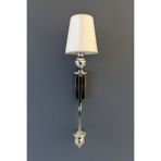 Elite Lighting Firenze Modern Krom Renk Aplik Kumaş Başlık Şık Pilli Duvar Apliği