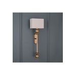 Elite Lighting Neptün Bal Sarısı Rengi Aplik Kumaş Başlık Şık Pilli Duvar Apliği