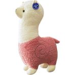 Elite Mc Alpaka Bebek Peluş Oyuncak Kız Bez Bebek Çocuk Oyuncak Bebek Çim Çamur At Uyku Yastığı (Yurt Dışından) - Beyaz - Pembe