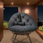 Elite Milano Füme Modern Tekli Berjer – Ergonomik Dinlenme ve Okuma Koltuğu | Lüks Tay Tüyü Döşeme