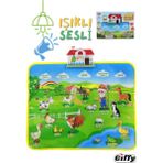 Elite Sesli Işıklı Dokunmatik Çiftlik Halısı Bebekler ve Çocuklar Için Oyun Aktivite Halısı 40X60 cm Pilli 1 Adet