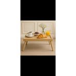 ELİTEVOOD Bambu Katlanır Ayaklı Servis Tepsisi 40×30×20 cm – Kahvaltı, Laptop, Piknik, Yatak Tepsisi