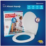 Elitra Çocuk Adaptörlü Yavaş Kapanan Klozet Kapağı Kids