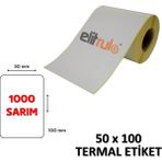Elitrulo Barkod Etiketi 50X100 Termal - 1000 Adet - 50 x 100 mm
