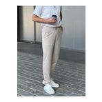 ElitWear Erkek Bej Jogger Kesim Bel Lastikli Ve İpli Chino pantolon