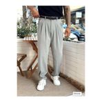 ElitWear Erkek Kumaş Baggy Fit Rahat Kalıp Pileli Pantolon