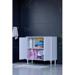 Eliusta Arden 70 Cm Beyaz 2 Bölmeli Banyo Düzenleyici Dolap 1 Raflı Çok Amaçlı Mutfak Dolabı 70X75x32,5 Cm