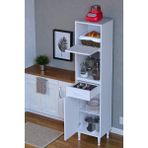 Eliusta Avelin Kapaklı Mini/midi Fırın Dolabı 40 cm Beyaz Çok Fonksiyonlu 40X163,4X32,5 cm Mutfak Dolabı
