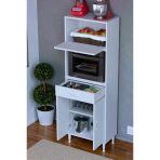Eliusta Avelin Kapaklı Mini/midi Fırın Dolabı 65 cm Beyaz Çok Fonksiyonlu 65X163,4X32,5 cm Mutfak Dolabı
