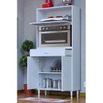 Eliusta Avelin Kapaklı Mini/midi Fırın Dolabı 75 cm Beyaz Çok Fonksiyonlu 75X163,4X32,5 cm Mutfak Dolabı