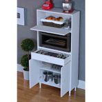 Eliusta Avelin Kapaklı Mini/Midi Fırın Dolabı 85 Cm Beyaz Çok Fonksiyonlu 85X163,4X32,5 Cm Mutfak Dolabı