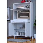 Eliusta Avelin Kapaklı Mini/midi Fırın Dolabı 90 cm Beyaz Çok Fonksiyonlu 90X163,4X32,5 cm Mutfak Dolabı
