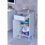 Eliusta Fre 45 cm Çok Amaçlı Dolap 1 Raflı Tek Çekmeceli Banyo Mutfak Dolabı 45X88X32,5 cm Organizer Dolap - Beyaz