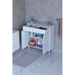 Eliusta Fre 80 Cm Çok Amaçlı Dolap 1 Raflı Tek Çekmeceli Banyo Mutfak Dolabı 80X88x32,5 Cm Organizer Dolap