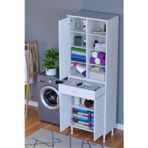 Eliusta Funci Beyaz Renk G:65 Cm Banyo Dolabı 3 Kapaklı 7 Raflı Dolap 65X173x32,5 Cm Boyutlarında Dolap