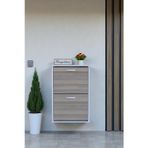 Eliusta Holen Cordoba Renk Ayakkabılık 2 Düşer Kapak 52 cm Genişlik Kapı Önü Asma Ayakkabılık 52x74x26 cm