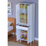 Eliusta Line Beyaz 70 Cm Banyo Dolabı Çok Bölmeli Banyo Düzenleyici Dolap 4 Kapaklı 4 Raflı 70X173x32,5 Cm