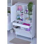 Eliusta Liora Beyaz Çok Amaçlı Banyo Dolabı 100 Cm Genişliğe Sahip 100X171x32,5 Cm Üç Sepetli 2 Raflı Dolap