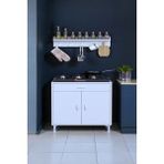 Eliusta Mono Duvara Monte 70 cm Baharat Raflı Ocak Altı Dolap 70X88X48 cm Tüp Bölmeli Mutfak Ünitesi - Beyaz